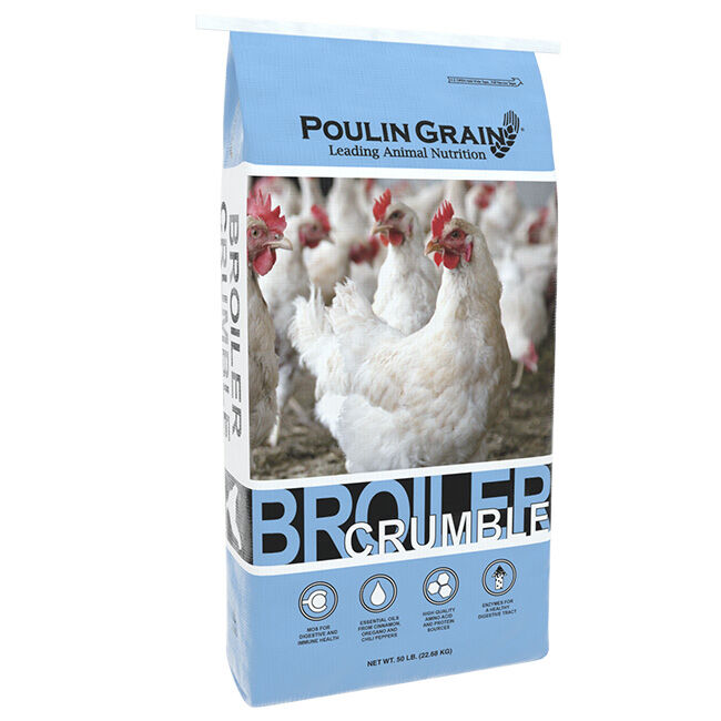 Poulin Grain Quik Grow Broiler Crumbles - 50 lb image number null