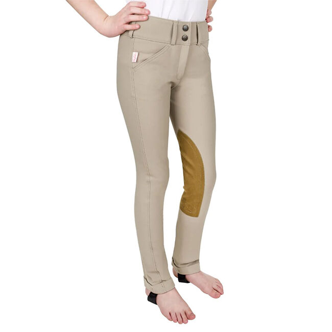 Tailored Sportsman Kids' Trophy Hunter Front Zip Jodhpurs - Tan image number null
