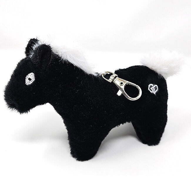 Crafty Ponies Keyring - Black with White Mane image number null