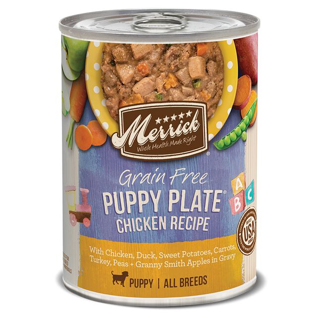 Merrick Grain Free Puppy Plate Chicken Recipe Wet Dog Food 13.2oz image number null