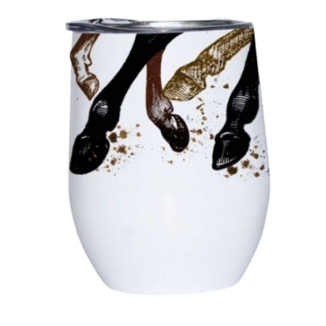 The Traveled Lane Horse Legs Wine Tumbler 12 oz image number null