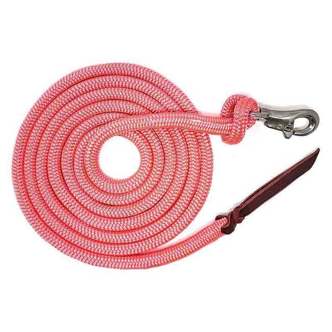 Knotty Girlz 9/16" Diameter Premium Polyester Yacht Braid Lead Rope with Trigger Bull Snap End image number null
