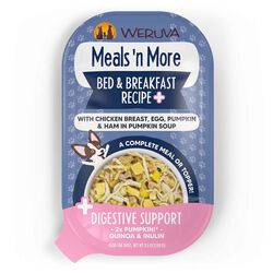 Weruva Dog Meals 'n More - Bed & Breakfast Recipe Plus with Chicken Breast, Egg, Pumpkin & Ham in Pumpkin Soup - 3.5 oz