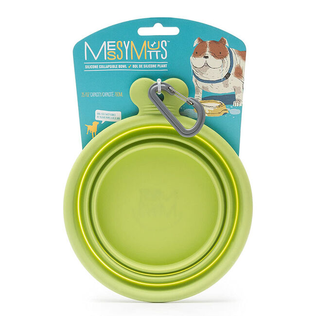 Messy Mutts 3-Cup Collapsible Silicone Travel Bowl image number null