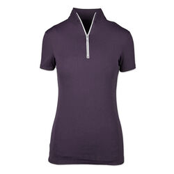 Tailored Sportsman Women's Short Sleeve IceFil Zip Top Shirt - Shadow/White/Silver