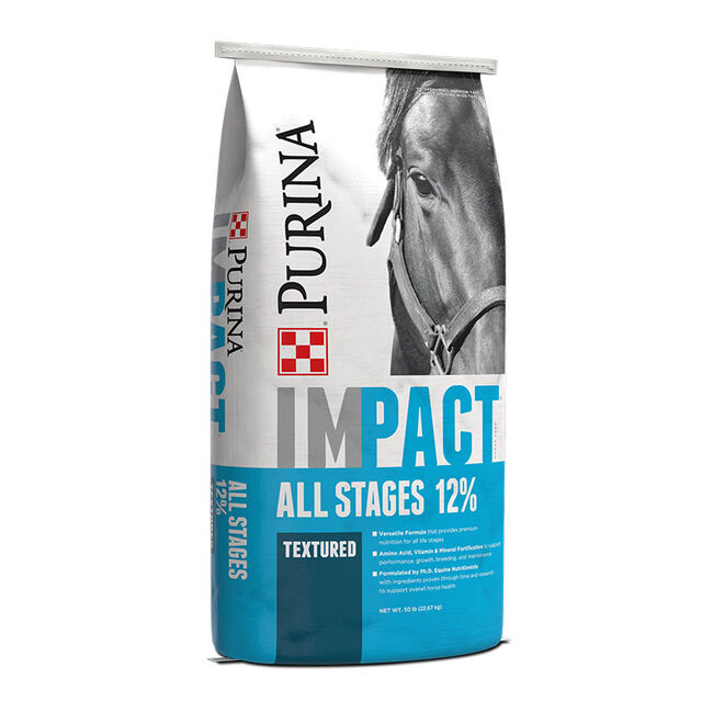 Purina Mills Impact All Stages 12% Textured Horse Feed image number null