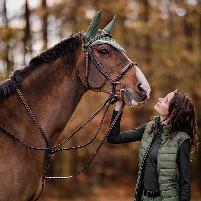 Equinavia Women's Heidi Insulated Riding Vest - Thyme/Lily Pad image number null