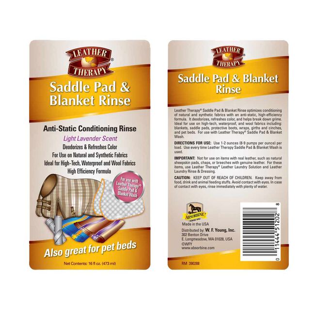 Leather Therapy Saddle Pad & Blanket Rinse image number null