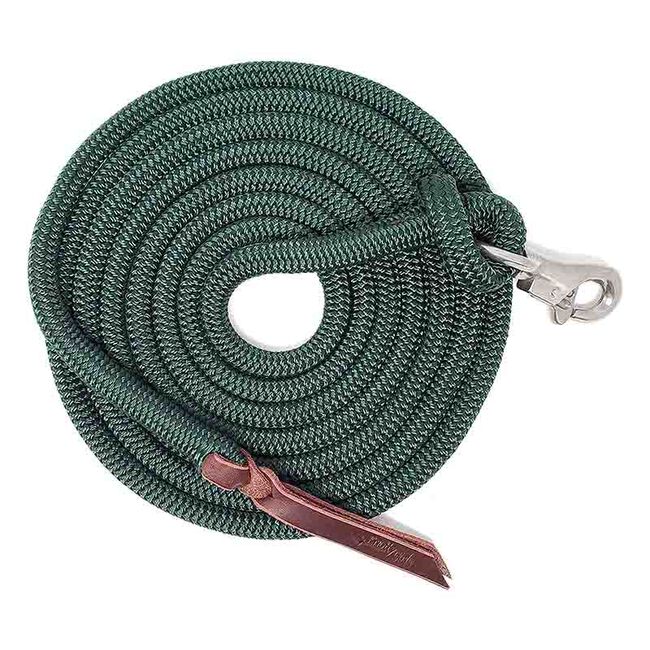 Knotty Girlz 9/16" Diameter Premium Polyester Yacht Braid Lead Rope with Trigger Bull Snap End image number null