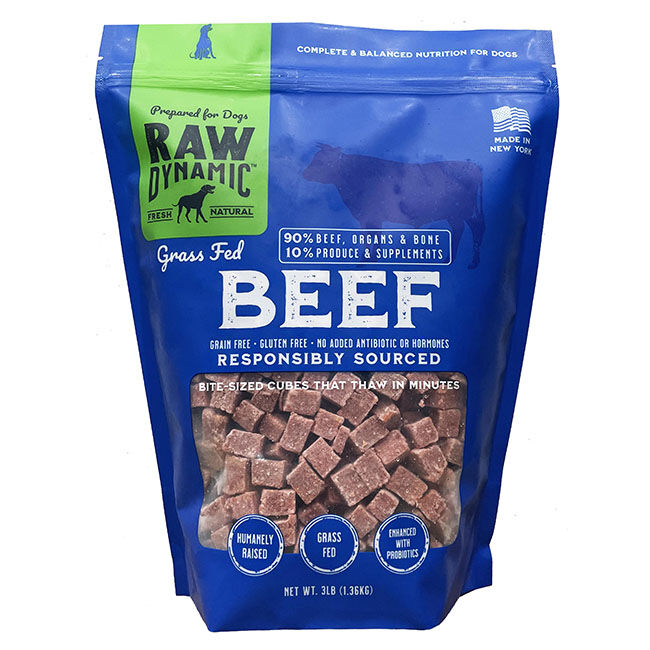 Raw Dynamic Frozen Raw Dog Food - Beef Formula - 3 lb image number null