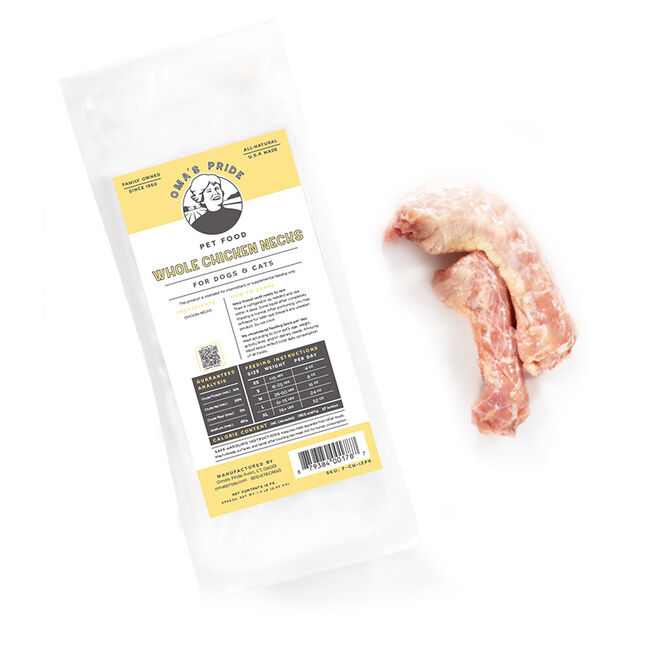Oma's Pride Frozen Raw Skinless Chicken Necks - 12-Pack image number null