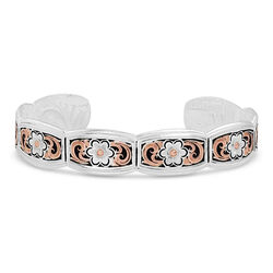 Montana Silversmiths Classic Rose Gold Flower Swirl Cuff Bracelet