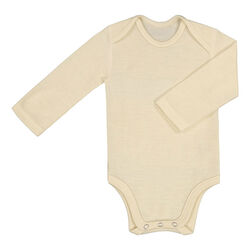 Ruskovilla Baby 100% Organic Merino Wool Bodysuit - Natural