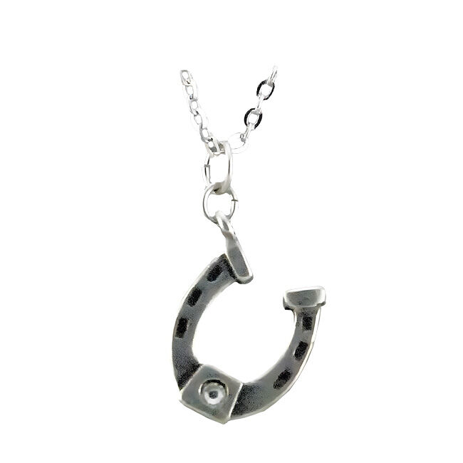 Finishing Touch of Kentucky Retro Silver Horseshoe with Crystal Necklace image number null