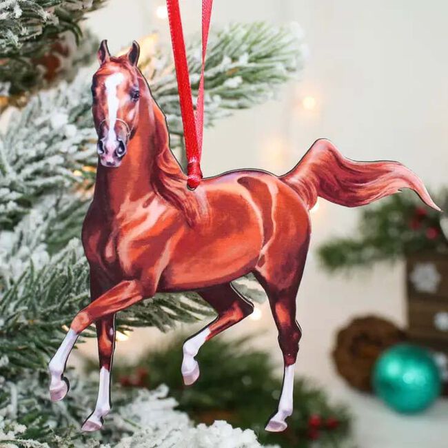Classy Equine Ornament - Chestnut Arabian image number null