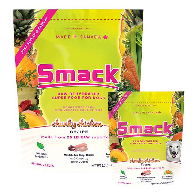 Smack Raw Dehydrated Super Food for Dogs - Chunky Chicken Recipe image number null