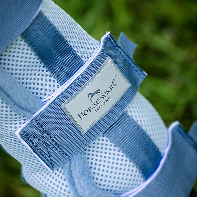 Horseware Fly Boots - Heather Blue/Blue & Silver image number null