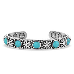 Montana Silversmiths Starlight Starbrite Stone Turquoise Silver Bracelet