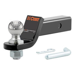 CURT Loaded Ball Mount with 2" Ball - 2" Shank, 7,500 lb Capacity, 2" Drop
