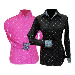 RHC Equestrian Kids' Microfiber Horse Show Shirt - Pink