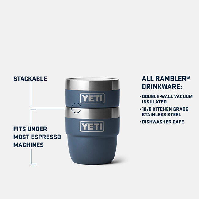 YETI Rambler 4 oz Stackable Cups - 2-Pack - Black image number null