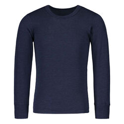 Ruskovilla Kids' 100% Organic Merino Wool Long Sleeve Shirt - Blue