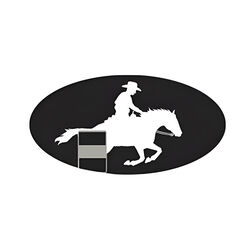 Horse Hollow Press Helmet Sticker - "Barrel Racer" - Closeout