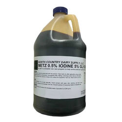North Country Dairy Supply - Metz 0.5% Iodine 5% Glycerine Teat Dip - 1 Gallon
