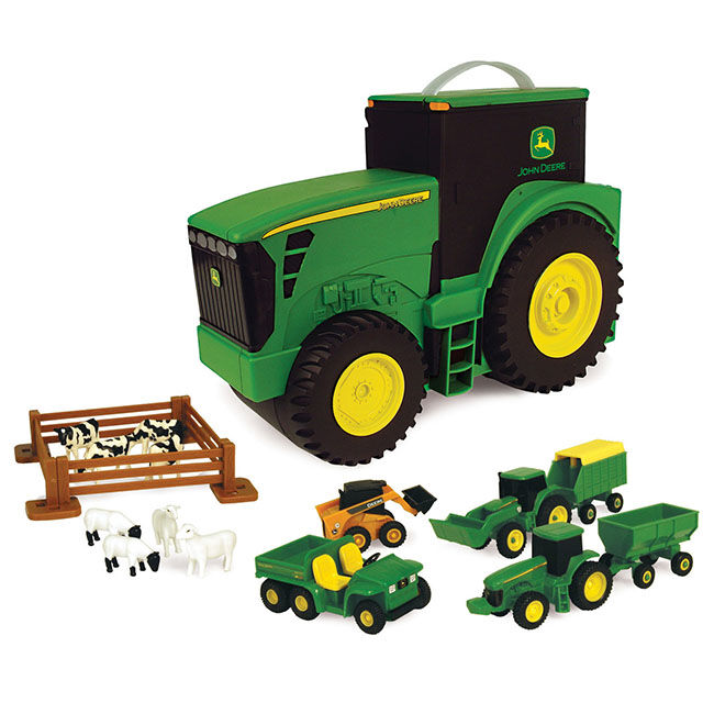ERTL John Deere Fun on the Go Tractor Case Farm Toy Collection