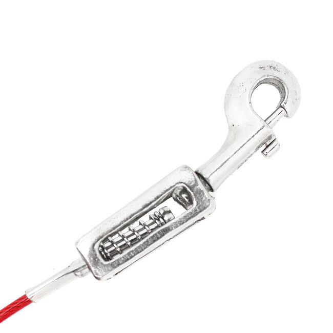 Boss Pet Vinyl-Coated Cable Dog Tie-Out - Red image number null