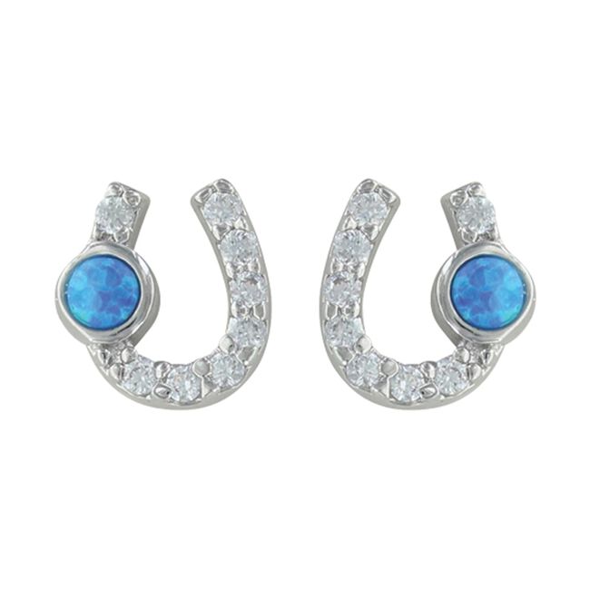 Montana Silversmiths Lightfoot Horseshoe Earrings image number null