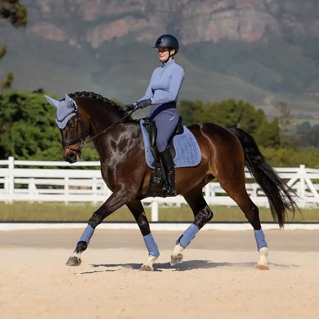 LeMieux Suede Dressage Pad - Powder Blue image number null