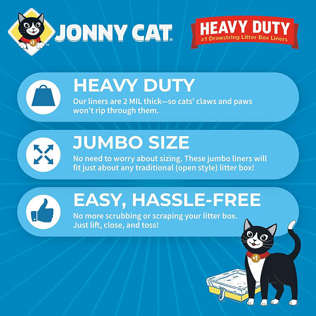 Jonny Cat Heavy-Duty Litter Box Liners - 5-Pack image number null