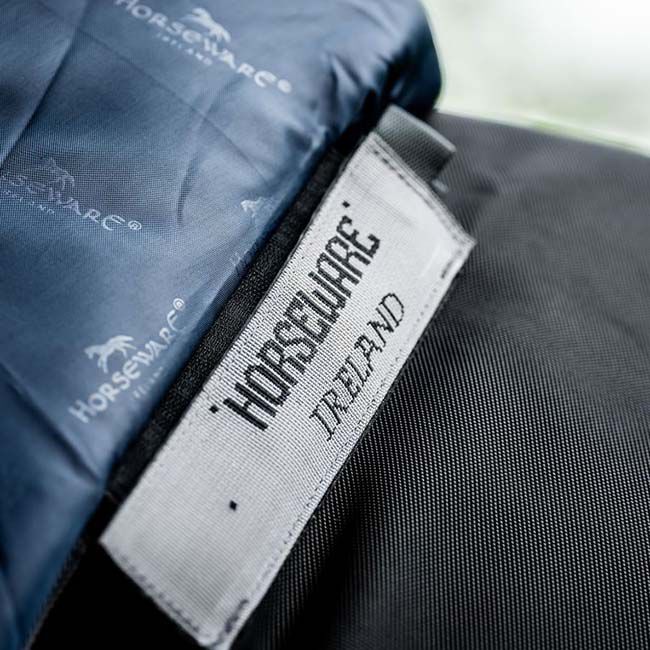 Horseware Rambo Supreme 1680D Vari-Layer Turnout (450g Heavy) - Black/Thunderstorm Grey & Silver image number null