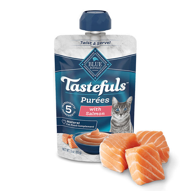 Blue Buffalo Tastefuls Pur&eacute;es Cat Food - Salmon Recipe - 3 oz image number null