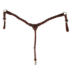 Professional's Choice Infinity Braid Breast Collar - Burgundy