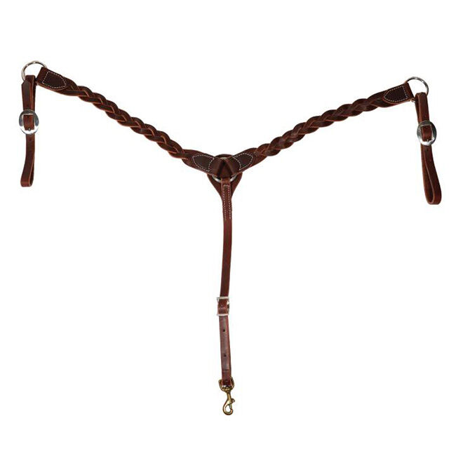 Professional's Choice Infinity Braid Breast Collar - Burgundy image number null