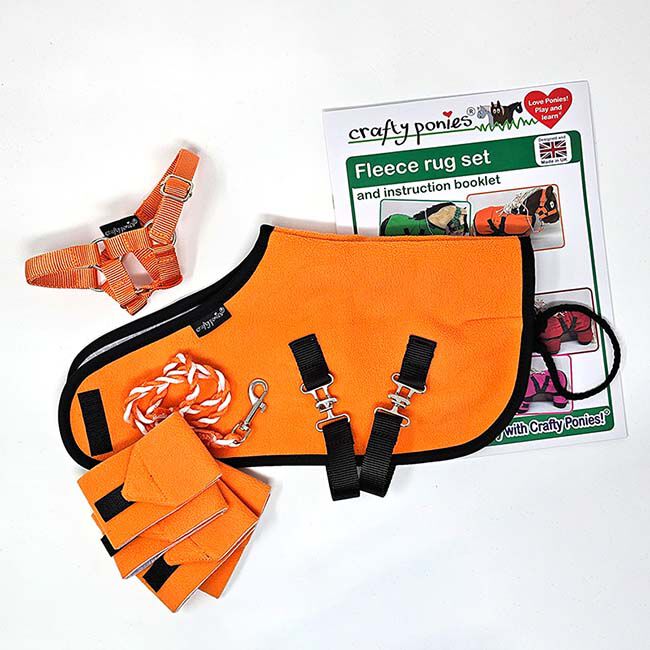 Crafty Ponies Toy Fleece Rug Set - Orange image number null