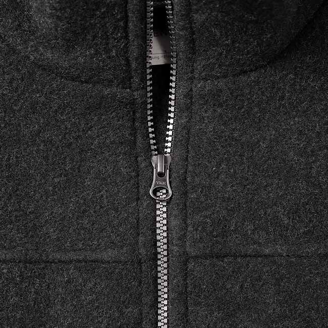 Engel Women's 100% Wool Zippered Jacket - Black Melange image number null