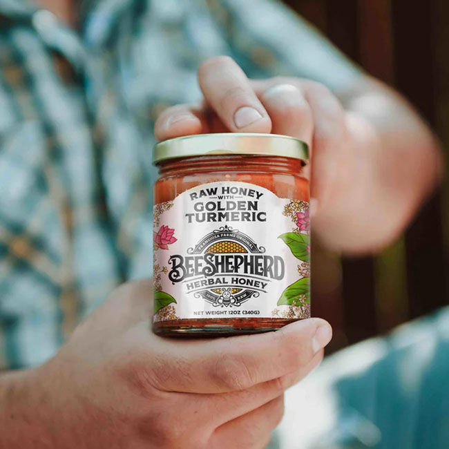 Bee Shepherd by Frangiosa Farms Raw Honey with Golden Turmeric - 12 oz image number null
