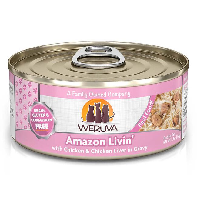 Weruva Classic Cat Food - Amazon Livin' (previously Nine Liver) with Chicken & Chicken Liver in Gravy - 5.5 oz image number null