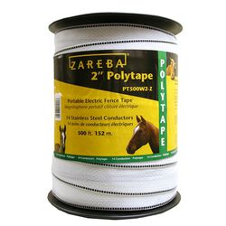 Zareba White 2" x 500' Poly Tape
