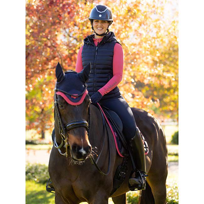 LeMieux Women's Rose Hooded Puffer Vest - Navy image number null