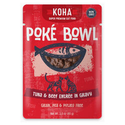 KOHA Poké Bowl Cat Food - Tuna & Beef Entrée in Gravy - 3 oz