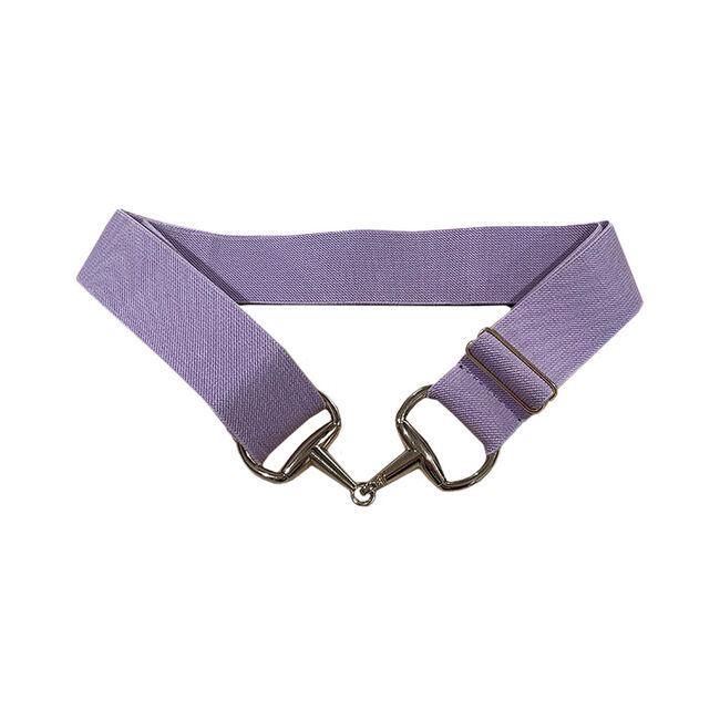 Anademi Stretch Belt with Silver-Tone Bit Buckle - Solid Colors image number null