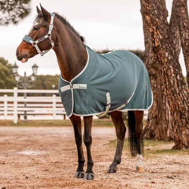Horze Trixi Fleece Cooler Rug - Pony - Gobin Blue image number null