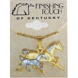 Finishing Touch of Kentucky Two Tone Mare and Foal Necklace
