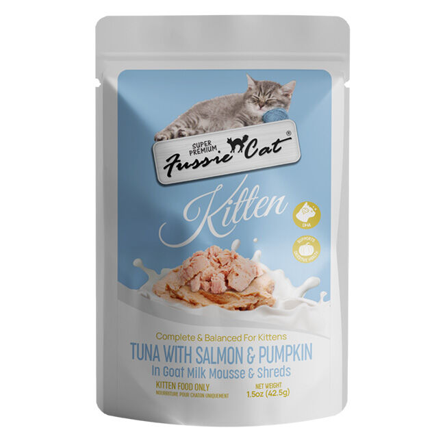 Fussie Cat Goat Milk Mousse for Kittens - Tuna with Salmon & Pumpkin - 1.5 oz image number null