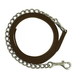 Gatsby Leather Lead with 20" Chain - Havana
