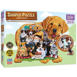 "Puppy Pals" 100 Piece Shaped Puzzle